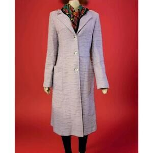 Roberto Cavalli Just Cavalli Purple Wool blend 46/US XL Dusted Coat Jacket #W7